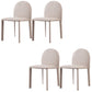 Minimalist Style Solid Back Armless Dining Chairs Leather Dining Chairs for Home