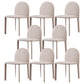 Minimalist Style Solid Back Armless Dining Chairs Leather Dining Chairs for Home
