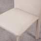 Minimalist Style Solid Back Armless Dining Chairs Leather Dining Chairs for Home