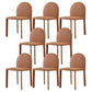 Minimalist Style Solid Back Armless Dining Chairs Leather Dining Chairs for Home
