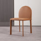 Minimalist Style Solid Back Armless Dining Chairs Leather Dining Chairs for Home