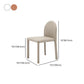 Minimalist Style Solid Back Armless Dining Chairs Leather Dining Chairs for Home