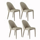 Contemporary Design Armless Solid Back Chairs Leather Dining Chair for Kitchen