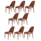 Contemporary Armless Solid Back Chairs Leather Dining Chair for Home Coffee 8 Piece Set Clearhalo 'Dining Chairs' 'Dining Tables & Seating' 'dining_chair' 'furn' 'furn_dining_chair' 'Furniture' 'Kitchen & Dining Furniture' 5217710