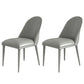 Contemporary Armless Solid Back Chairs Leather Dining Chair for Home Dark Gray 2 Piece Set Clearhalo 'Dining Chairs' 'Dining Tables & Seating' 'dining_chair' 'furn' 'furn_dining_chair' 'Furniture' 'Kitchen & Dining Furniture' 5217712