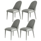 Contemporary Armless Solid Back Chairs Leather Dining Chair for Home Dark Gray 4 Piece Set Clearhalo 'Dining Chairs' 'Dining Tables & Seating' 'dining_chair' 'furn' 'furn_dining_chair' 'Furniture' 'Kitchen & Dining Furniture' 5217715