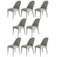 Contemporary Armless Solid Back Chairs Leather Dining Chair for Home Dark Gray 8 Piece Set Clearhalo 'Dining Chairs' 'Dining Tables & Seating' 'dining_chair' 'furn' 'furn_dining_chair' 'Furniture' 'Kitchen & Dining Furniture' 5217718