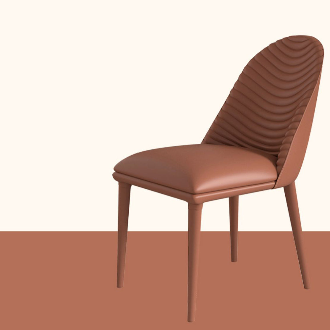 Contemporary Armless Solid Back Chairs Leather Dining Chair for Home Clearhalo 'Dining Chairs' 'Dining Tables & Seating' 'dining_chair' 'furn' 'furn_dining_chair' 'Furniture' 'Kitchen & Dining Furniture' 5217722