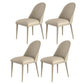 Contemporary Armless Solid Back Chairs Leather Dining Chair for Home Off-White 4 Piece Set Clearhalo 'Dining Chairs' 'Dining Tables & Seating' 'dining_chair' 'furn' 'furn_dining_chair' 'Furniture' 'Kitchen & Dining Furniture' 5217723