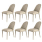 Contemporary Armless Solid Back Chairs Leather Dining Chair for Home Off-White 6 Piece Set Clearhalo 'Dining Chairs' 'Dining Tables & Seating' 'dining_chair' 'furn' 'furn_dining_chair' 'Furniture' 'Kitchen & Dining Furniture' 5217725
