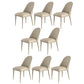 Contemporary Armless Solid Back Chairs Leather Dining Chair for Home Off-White 8 Piece Set Clearhalo 'Dining Chairs' 'Dining Tables & Seating' 'dining_chair' 'furn' 'furn_dining_chair' 'Furniture' 'Kitchen & Dining Furniture' 5217727