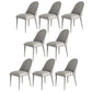 Contemporary Armless Solid Back Chairs Leather Dining Chair for Home Light Gray 8 Piece Set Clearhalo 'Dining Chairs' 'Dining Tables & Seating' 'dining_chair' 'furn' 'furn_dining_chair' 'Furniture' 'Kitchen & Dining Furniture' 5217733