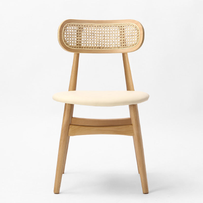 Sedie moderne senza braccia a bracciale a bracciale per casa pranzo in pelle PU