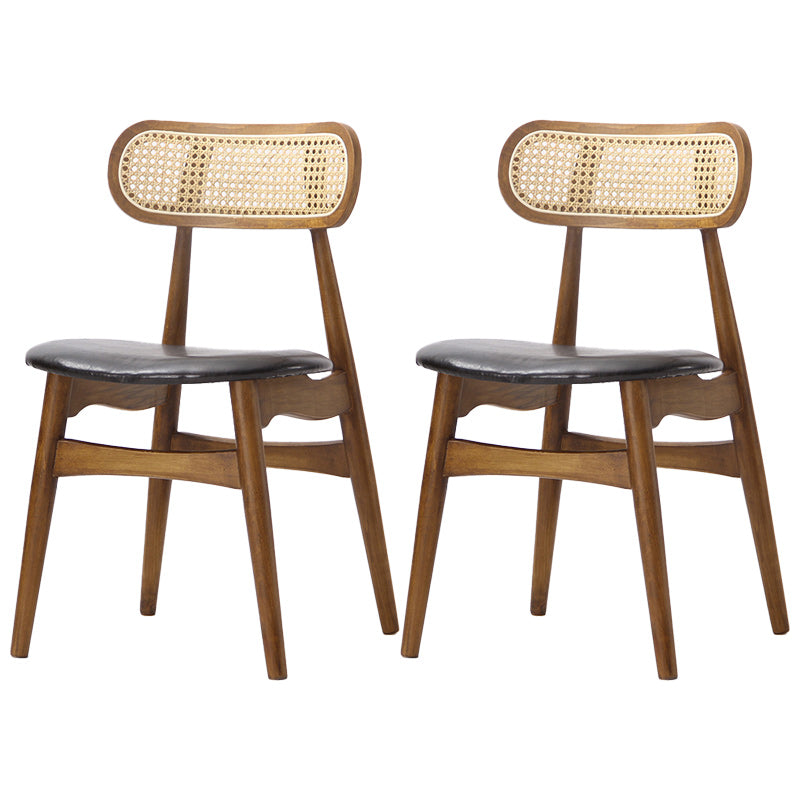 Sedie moderne senza braccia a bracciale a bracciale per casa pranzo in pelle PU