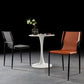 Minimalistisch ontwerp Leather Dining Side stoel ARM -Less vaste achterstoelen