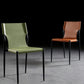 Minimalistisch ontwerp Leather Dining Side stoel ARM -Less vaste achterstoelen
