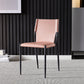 Minimalistisch ontwerp Leather Dining Side stoel ARM -Less vaste achterstoelen