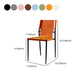 Minimalistisch ontwerp Leather Dining Side stoel ARM -Less vaste achterstoelen