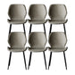 Minimalist Design Faux Leather Side Chairs Solid Back Armless Dining Chair