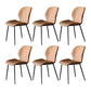 Minimalist Design Faux Leather Side Chairs Solid Back Armless Dining Chair