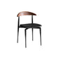 Minimalist Design Open Back Side Chairs Leather Dining Chairs