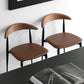 Minimalistisch ontwerp Open achterkant stoelen lederen eetkamerstoelen