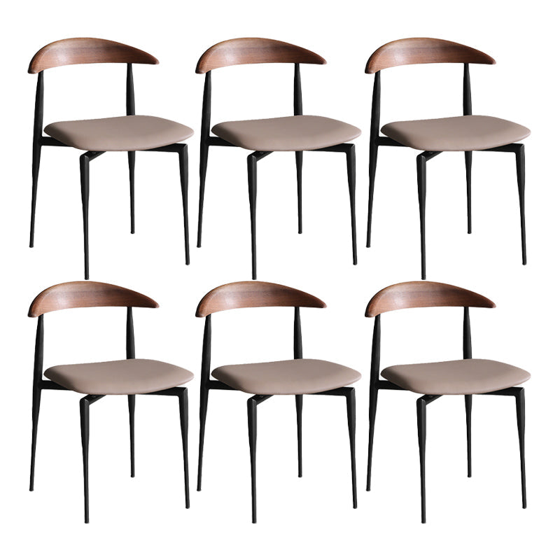 Design minimaliste chaises arrière ouvertes chaises en cuir