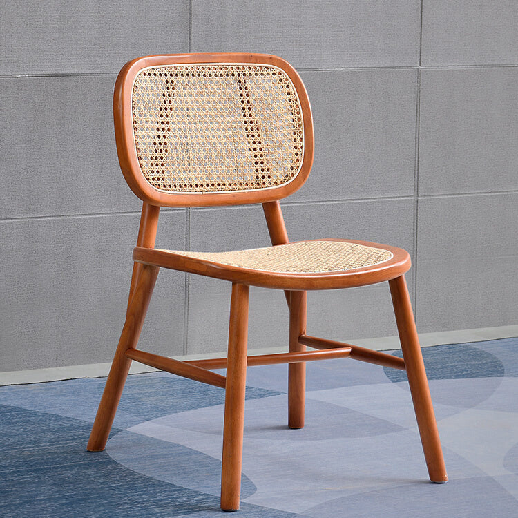 Scandinavian Style Wicker Dining Chairs for Home Open Back Side Chair Clearhalo 'Dining Chairs' 'Dining Tables & Seating' 'dining_chair' 'furn' 'furn_dining_chair' 'Furniture' 'Kitchen & Dining Furniture' 5217919
