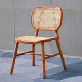 Scandinavian Style Wicker Dining Chairs for Home Open Back Side Chair Clearhalo 'Dining Chairs' 'Dining Tables & Seating' 'dining_chair' 'furn' 'furn_dining_chair' 'Furniture' 'Kitchen & Dining Furniture' 5217922