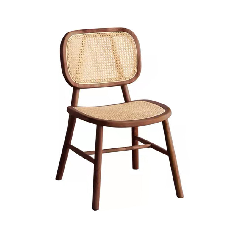 Scandinavian Style Wicker Dining Chairs for Home Open Back Side Chair Clearhalo 'Dining Chairs' 'Dining Tables & Seating' 'dining_chair' 'furn' 'furn_dining_chair' 'Furniture' 'Kitchen & Dining Furniture' 5217928