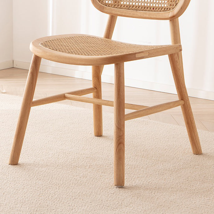 Scandinavian Style Wicker Dining Chairs for Home Open Back Side Chair Clearhalo 'Dining Chairs' 'Dining Tables & Seating' 'dining_chair' 'furn' 'furn_dining_chair' 'Furniture' 'Kitchen & Dining Furniture' 5217930