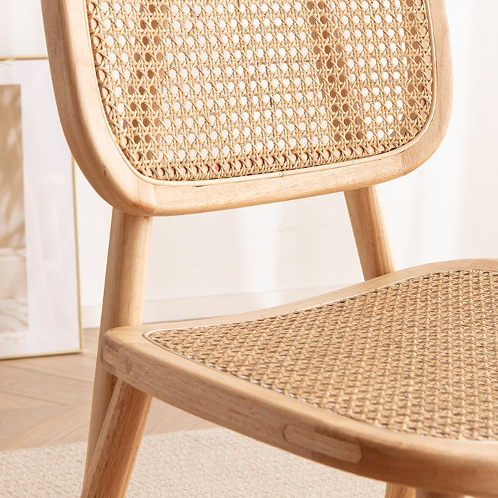 Scandinavian Style Wicker Dining Chairs for Home Open Back Side Chair Clearhalo 'Dining Chairs' 'Dining Tables & Seating' 'dining_chair' 'furn' 'furn_dining_chair' 'Furniture' 'Kitchen & Dining Furniture' 5217931
