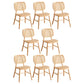 Scandinavian Style Wicker Dining Chairs for Home Open Back Side Chair Wood 8 Piece Set Clearhalo 'Dining Chairs' 'Dining Tables & Seating' 'dining_chair' 'furn' 'furn_dining_chair' 'Furniture' 'Kitchen & Dining Furniture' 5217934