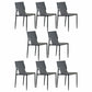 Minimalist Style Leather Dining Side Chair Armless Solid Back Chairs for Kitchen Dark Gray 8 Piece Set Clearhalo 'Dining Chairs' 'Dining Tables & Seating' 'dining_chair' 'furn' 'furn_dining_chair' 'Furniture' 'Kitchen & Dining Furniture' 5217952