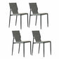 Minimalist Style Leather Dining Side Chair Armless Solid Back Chairs for Kitchen Light Gray 4 Piece Set Clearhalo 'Dining Chairs' 'Dining Tables & Seating' 'dining_chair' 'furn' 'furn_dining_chair' 'Furniture' 'Kitchen & Dining Furniture' 5217955