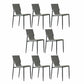 Minimalist Style Leather Dining Side Chair Armless Solid Back Chairs for Kitchen Light Gray 8 Piece Set Clearhalo 'Dining Chairs' 'Dining Tables & Seating' 'dining_chair' 'furn' 'furn_dining_chair' 'Furniture' 'Kitchen & Dining Furniture' 5217960