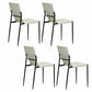 Minimalist Style Leather Dining Side Chair Armless Solid Back Chairs for Kitchen White 4 Piece Set Clearhalo 'Dining Chairs' 'Dining Tables & Seating' 'dining_chair' 'furn' 'furn_dining_chair' 'Furniture' 'Kitchen & Dining Furniture' 5217963