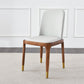 Minimalist Style Armless Solid Back Chairs Leather Dining Side Chairs