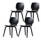 Minimalist Wood Dining Chair for Home Solid Back Armless Dining Chair Black 4 Piece Set Clearhalo 'Dining Chairs' 'Dining Tables & Seating' 'dining_chair' 'furn' 'furn_dining_chair' 'Furniture' 'Kitchen & Dining Furniture' 5218051