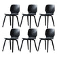 Minimalist Wood Dining Chair for Home Solid Back Armless Dining Chair Black 6 Piece Set Clearhalo 'Dining Chairs' 'Dining Tables & Seating' 'dining_chair' 'furn' 'furn_dining_chair' 'Furniture' 'Kitchen & Dining Furniture' 5218053