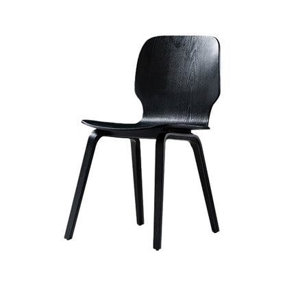 Minimalist Wood Dining Chair for Home Solid Back Armless Dining Chair Black 1 Piece Clearhalo 'Dining Chairs' 'Dining Tables & Seating' 'dining_chair' 'furn' 'furn_dining_chair' 'Furniture' 'Kitchen & Dining Furniture' 5218057