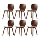 Minimalist Wood Dining Chair for Home Solid Back Armless Dining Chair Walnut 6 Piece Set Clearhalo 'Dining Chairs' 'Dining Tables & Seating' 'dining_chair' 'furn' 'furn_dining_chair' 'Furniture' 'Kitchen & Dining Furniture' 5218073
