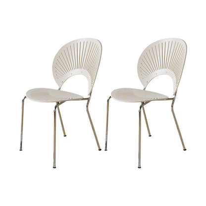 Minimalist Open Back Armless Dining Chairs Wood Dining Side Chair