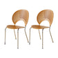 Minimalist Open Back Armless Dining Chairs Wood Dining Side Chair