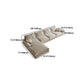 31.5"H White Faux Leather Pillow Top Arm Sofa & Chaise for Living Room