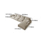 31.5"H White Faux Leather Pillow Top Arm Sofa & Chaise for Living Room