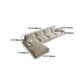 31.5"H White Faux Leather Pillow Top Arm Sofa & Chaise for Living Room