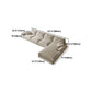 31.5"H White Faux Leather Pillow Top Arm Sofa & Chaise for Living Room