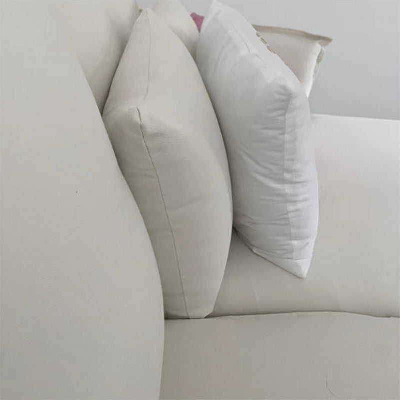 Divano e chaise del braccio quadrato moderno, divano in lino posteriore sciolto - 70,87 "D