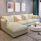 Modern Square Arm Sofa & Chaise, Loose Back Linen Sofa - 70.87" D